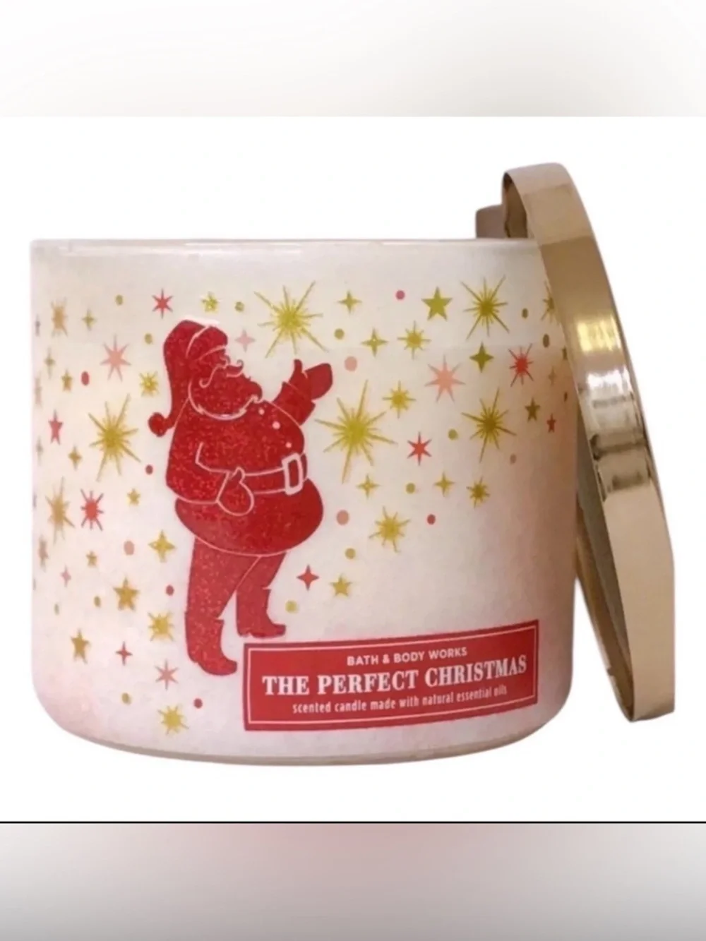 NIB Bath & Body Works “The Perfect Christmas” 3-Wick Candle | Metal Lid